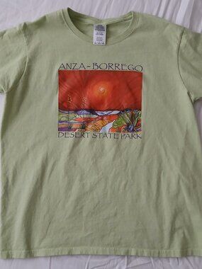 Anza Borrego Desert State Park Pastel Lime Graphic Tshirt Large